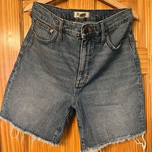 Madewell High Rise Mid Length Denim Shorts Size 30